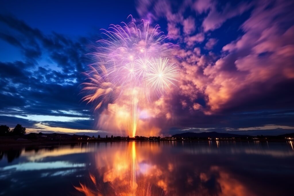 feu d'artifice du 14 juillet et du 15 Août à Royan vedettes la bohème